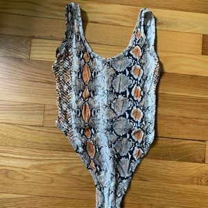 Boohoo snakeskin bodysuit